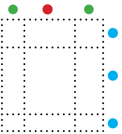 3x3 grid with fixed columns, content-based heights and flexing center column